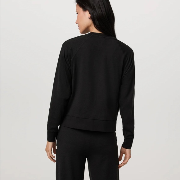 New Vuori Heather Black Halo Long Sleeve Crewneck Sweater Size Medium - Picture 5 of 8